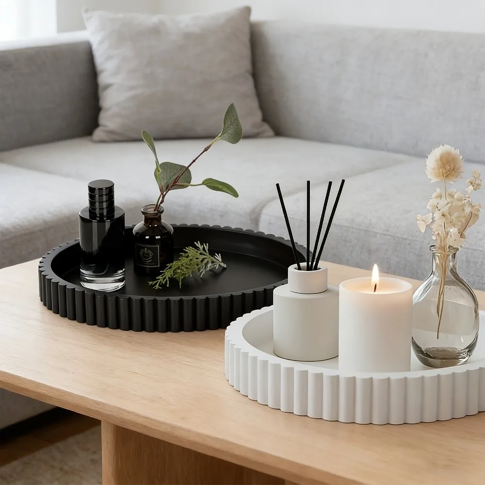 New Wavy Edge Modern Decorative Tray Round Shape 23cm/30.5cm Multifunctional Tray Minimalist Household Tray Vanity
New Wavy Edge Modern Decorative Tray Round Shape 23cm/30.5cm Multifunctional Tray Minimalist Household Tray Vanity