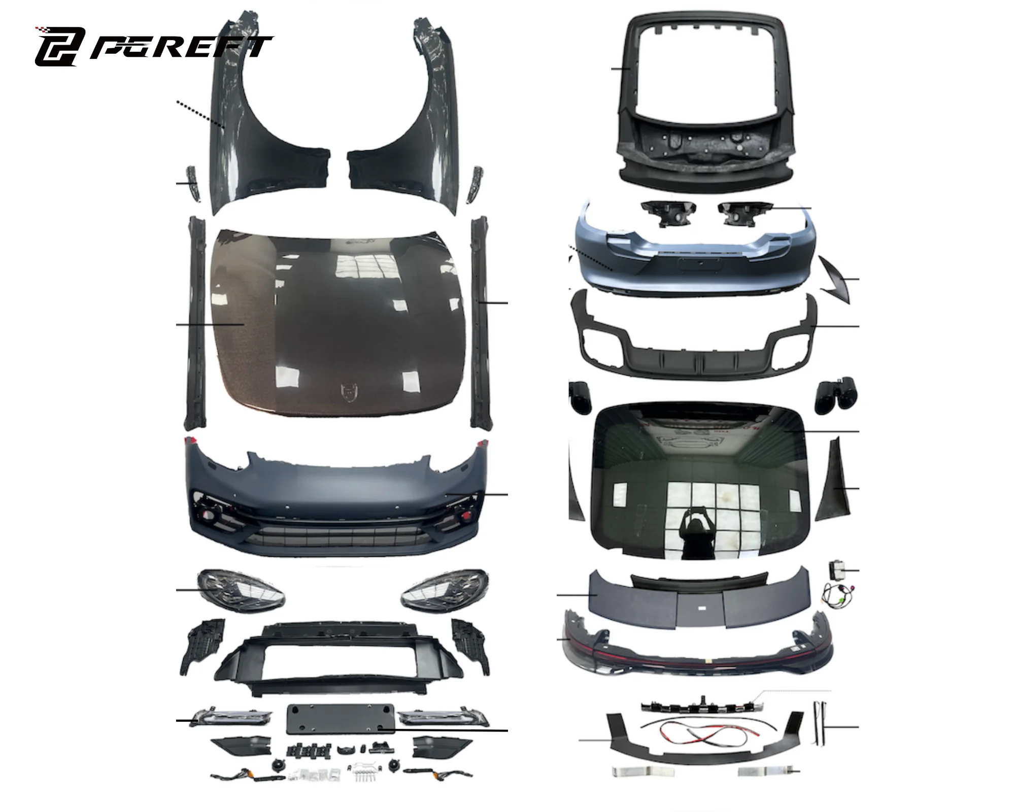 PG for porsche Panamera 970 to 971 PP + Aluminum Body Kit with Front & Rear Bumper Fender Hood Full Wide Taillight Auto Part
PG for porsche Panamera 970 to 971 PP + Aluminum Body Kit with Front & Rear Bumper Fender Hood Full Wide Taillight Auto Part