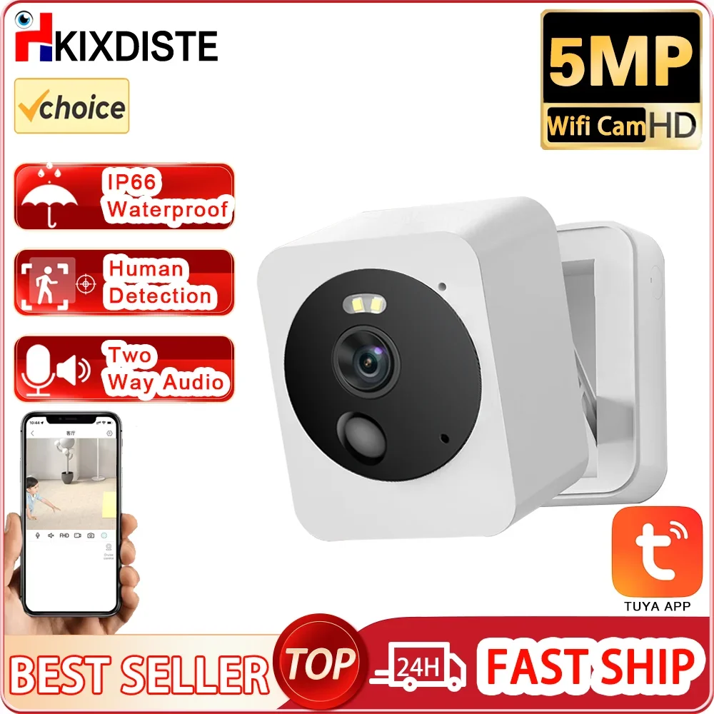 5MP MINI Outdoor WiFi Camera Waterproof 2-Way Audio Smart Home HD Video Surveillance Cameras Wireless Square IP Camera Tuya app
5MP MINI Outdoor WiFi Camera Waterproof 2-Way Audio Smart Home HD Video Surveillance Cameras Wireless Square IP Camera Tuya app