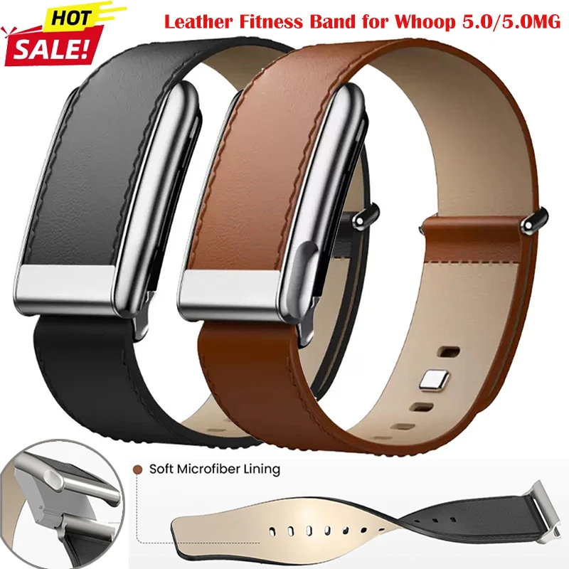 New Replacement Leather Strap for WHOOP 5.0 /5.0MG Fitness Soft Breathable Adjustable Protector Sports Wristband Strap
New Replacement Leather Strap for WHOOP 5.0 /5.0MG Fitness Soft Breathable Adjustable Protector Sports Wristband Strap