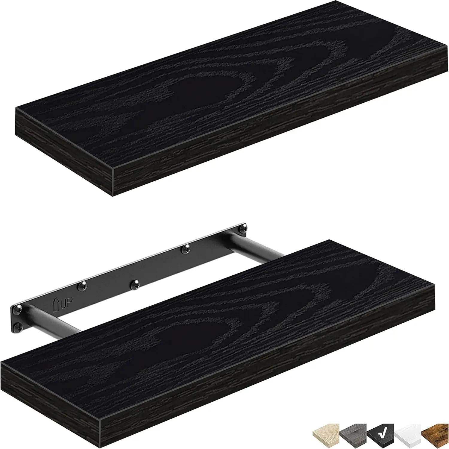 Floating Shelves for Wall 16 inch Farmhouse Small Book Shelf Set of 2 Black
Floating Shelves for Wall 16 inch Farmhouse Small Book Shelf Set of 2 Black