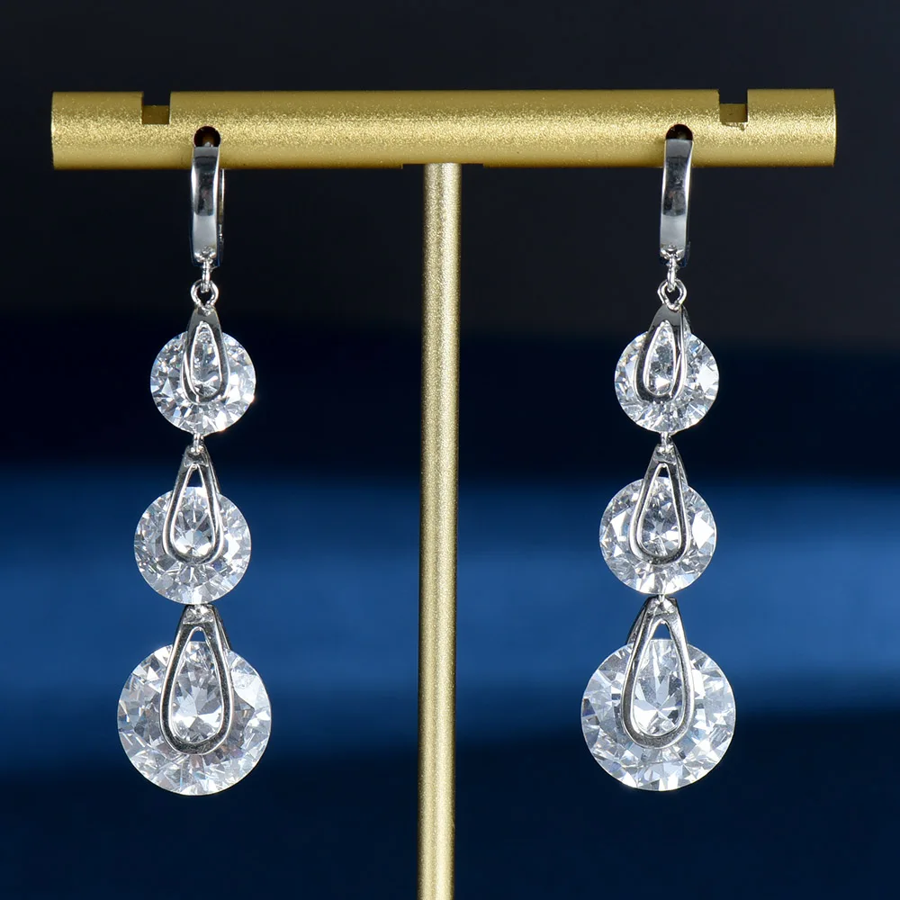 HIBRIDE Round Drop Earrings for Women Wedding Cubic Zirconia Dubai Bridal Dangle Earrings Fashion Jewelry Accessories E-1113
HIBRIDE Round Drop Earrings for Women Wedding Cubic Zirconia Dubai Bridal Dangle Earrings Fashion Jewelry Accessories E-1113
