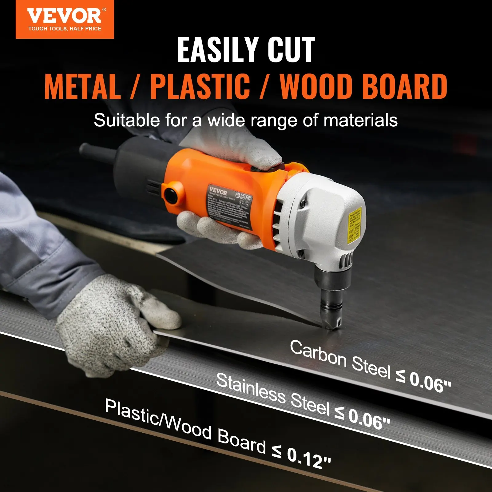 Sheet Metal Nibbler, 550W Powerful 2200 RPM High Speed, 360 Degree Rotation Electric Nibbler Metal Cutter, Straight Curve And
Sheet Metal Nibbler, 550W Powerful 2200 RPM High Speed, 360 Degree Rotation Electric Nibbler Metal Cutter, Straight Curve And