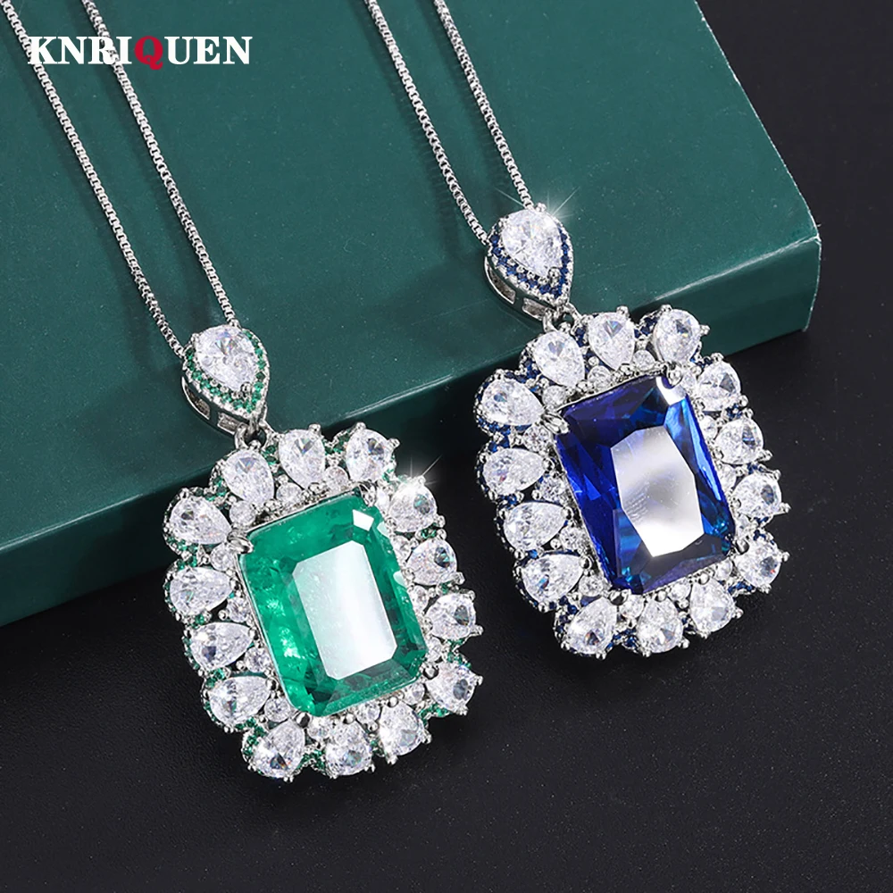 Luxury 13*18mm Emerald Sapphire Pendant Necklace for Women Lab Diamond Gemstone Cocktail Party Fine Jewelry Accessories Gifts
Luxury 13*18mm Emerald Sapphire Pendant Necklace for Women Lab Diamond Gemstone Cocktail Party Fine Jewelry Accessories Gifts