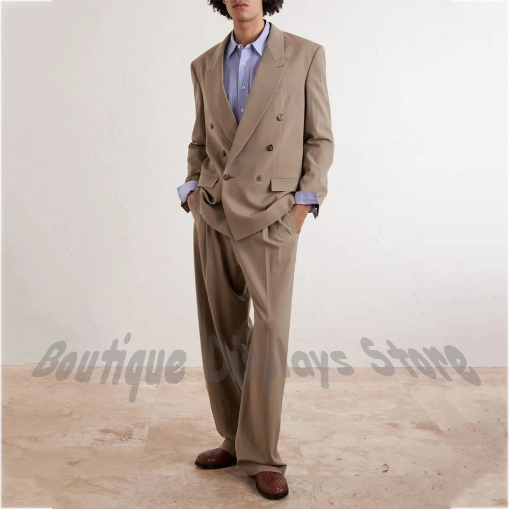 Daily Casual Men's Suit Set Jacket Pants Double Breasted Peaked Lapel Classic Costume Homme Formal Business Office Male Suit
Daily Casual Men's Suit Set Jacket Pants Double Breasted Peaked Lapel Classic Costume Homme Formal Business Office Male Suit