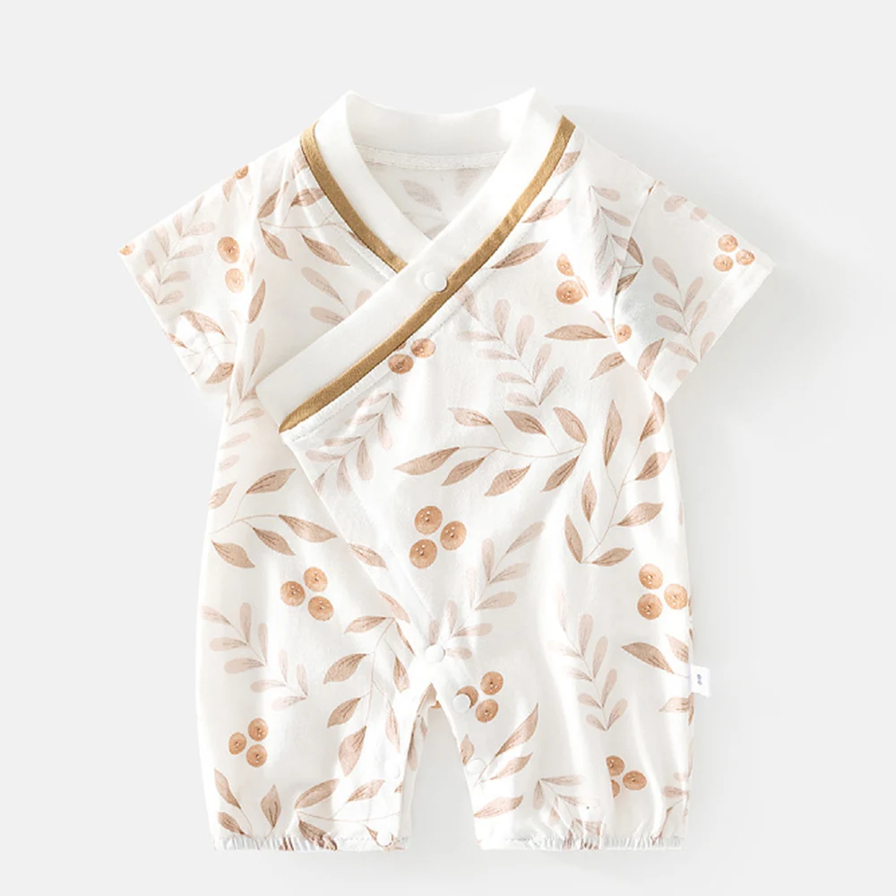 Baby Girl Rompers Short Sleeve Thin V-Neck 100% Cotton Newborn Summer Clothes Hospital Baby Boy Jumpsuit Wholesale
Baby Girl Rompers Short Sleeve Thin V-Neck 100% Cotton Newborn Summer Clothes Hospital Baby Boy Jumpsuit Wholesale