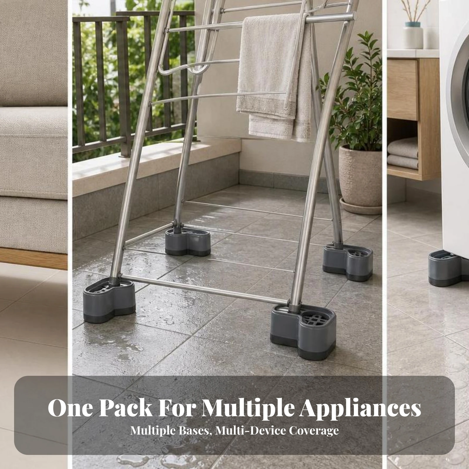4 Pieces Washer Foot Pad Raised Washer Leveling Pad Appliance Support L-Shaped
4 Pieces Washer Foot Pad Raised Washer Leveling Pad Appliance Support L-Shaped