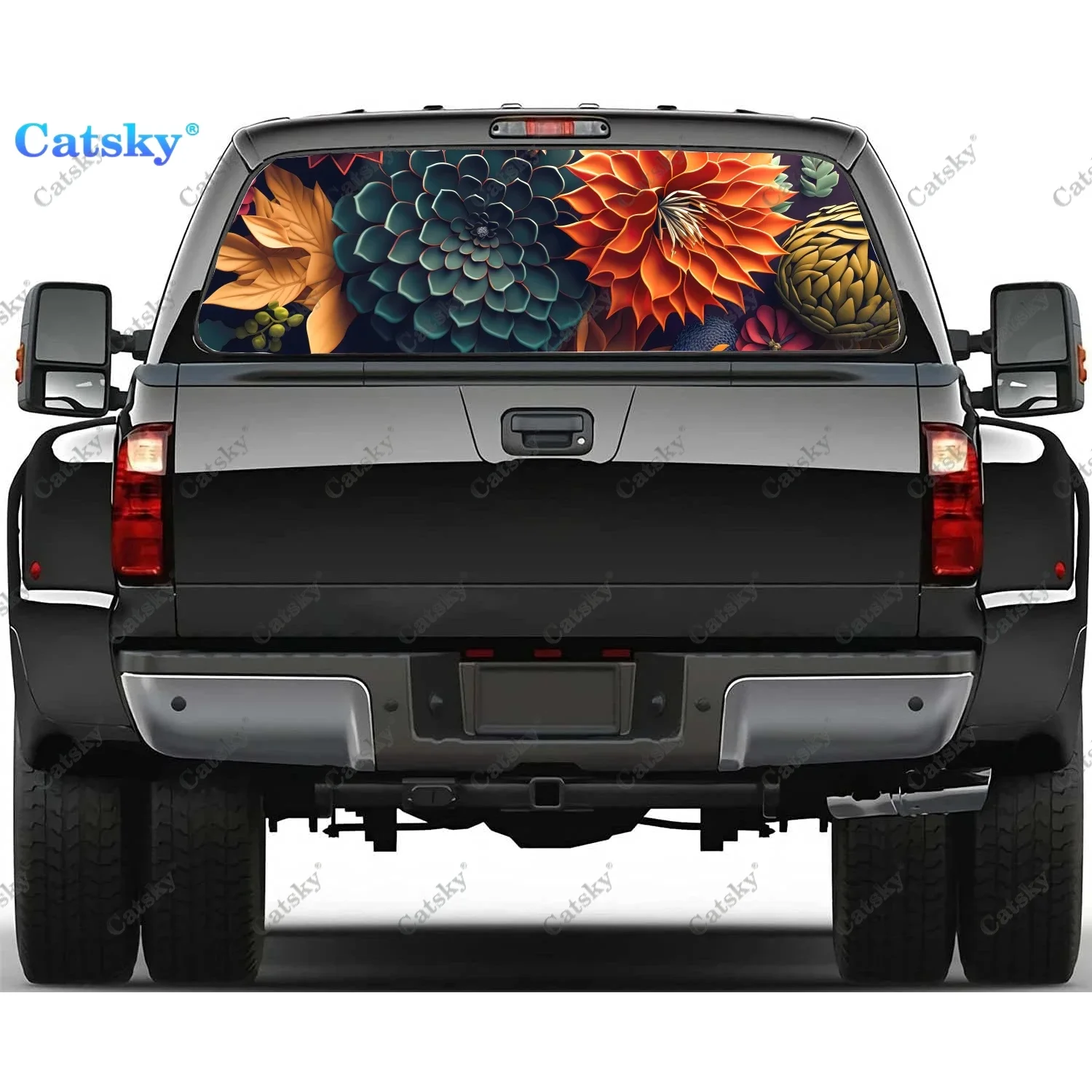 Colorful Leaves Flowers Rear Window Decals for Truck,Pickup Window Decal,Rear Window Tint Graphic Perforated Vinyl Truck Sticker
Colorful Leaves Flowers Rear Window Decals for Truck,Pickup Window Decal,Rear Window Tint Graphic Perforated Vinyl Truck Sticker