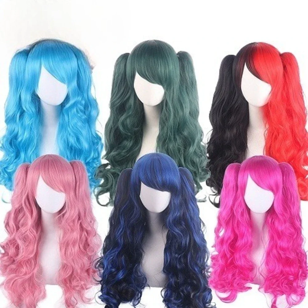 Cute Lolita Style Synthetic Cosplay Wig Long Curly Hair Twin Tails with Clips Costume Accessor
Cute Lolita Style Synthetic Cosplay Wig Long Curly Hair Twin Tails with Clips Costume Accessor