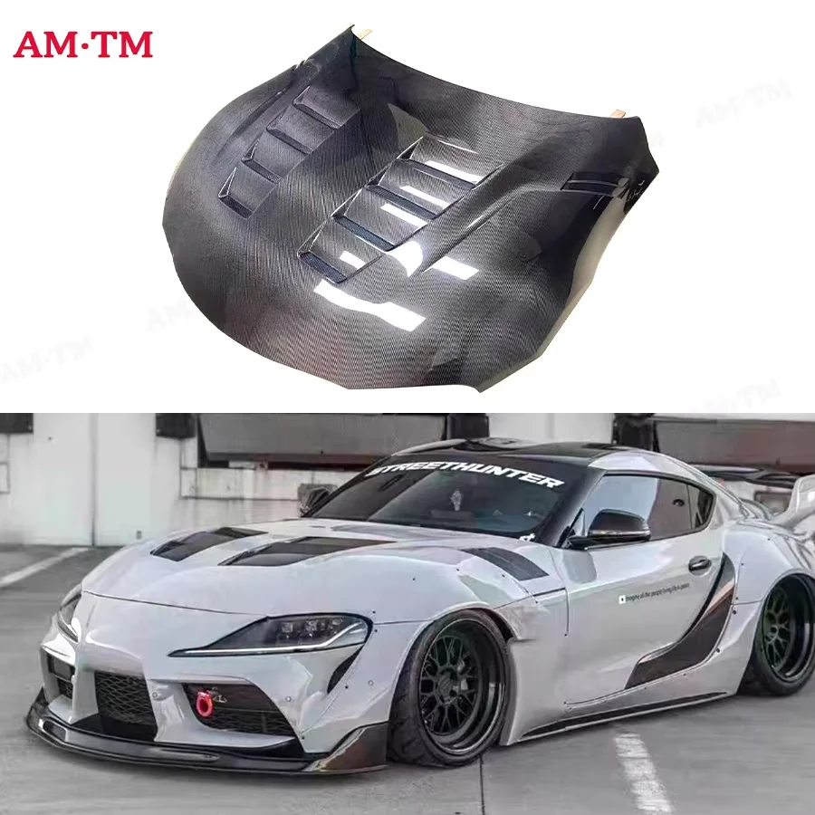 High quality For Toyota Supra A90 A91 MK5 2019+ Carbon Fiber Car Engine Hood Bonnet Front Bumper Engine Hood Cover Body kit
High quality For Toyota Supra A90 A91 MK5 2019+ Carbon Fiber Car Engine Hood Bonnet Front Bumper Engine Hood Cover Body kit
