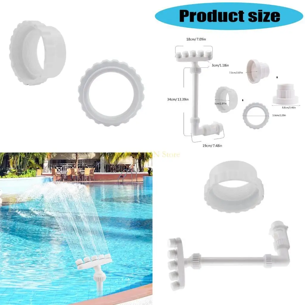 M5TC Adjustable Pool Fountains 5 Nozzles Waterfall Sprinklers Coolers Swimming Pool Waterfall Fountains for In-Ground Pools
M5TC Adjustable Pool Fountains 5 Nozzles Waterfall Sprinklers Coolers Swimming Pool Waterfall Fountains for In-Ground Pools