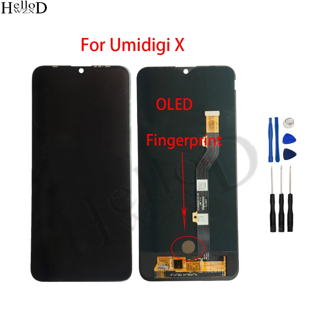 6,35 дюймовый полный экран для Umidigi X, ЖК-дисплей, экран с дигитайзером в сборе для Umi X, сменный ЖК-дисплей со сканером отпечатков пальцев
6,35 дюймовый полный экран для Umidigi X, ЖК-дисплей, экран с дигитайзером в сборе для Umi X, сменный ЖК-дисплей со сканером отпечатков пальцев
