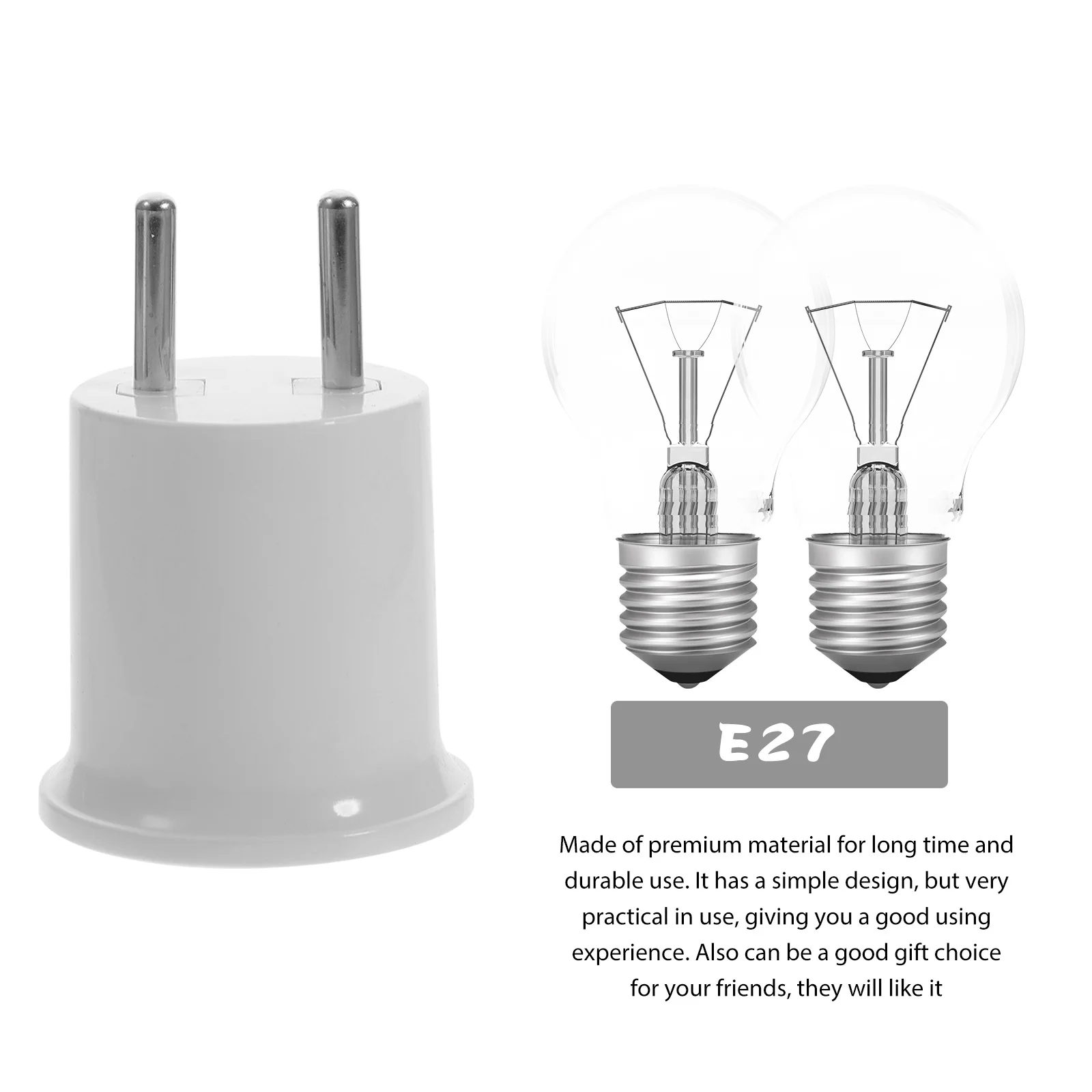 3Pcs E27 E26 Lamp Socket Adapter Light Socket to Plug Adapter Durable High Conductivity for Wall Bulbs E27 Lamp Holder
3Pcs E27 E26 Lamp Socket Adapter Light Socket to Plug Adapter Durable High Conductivity for Wall Bulbs E27 Lamp Holder