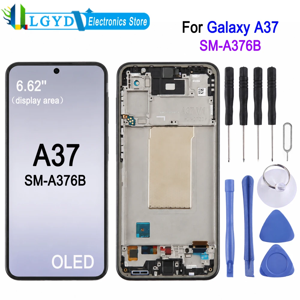 6.62-inch OLED LCD Screen with Frame For Samsung Galaxy A37 5G, SM-A376B Phone LCD Display Touch Screen Repair Replacement Part
6.62-inch OLED LCD Screen with Frame For Samsung Galaxy A37 5G, SM-A376B Phone LCD Display Touch Screen Repair Replacement Part