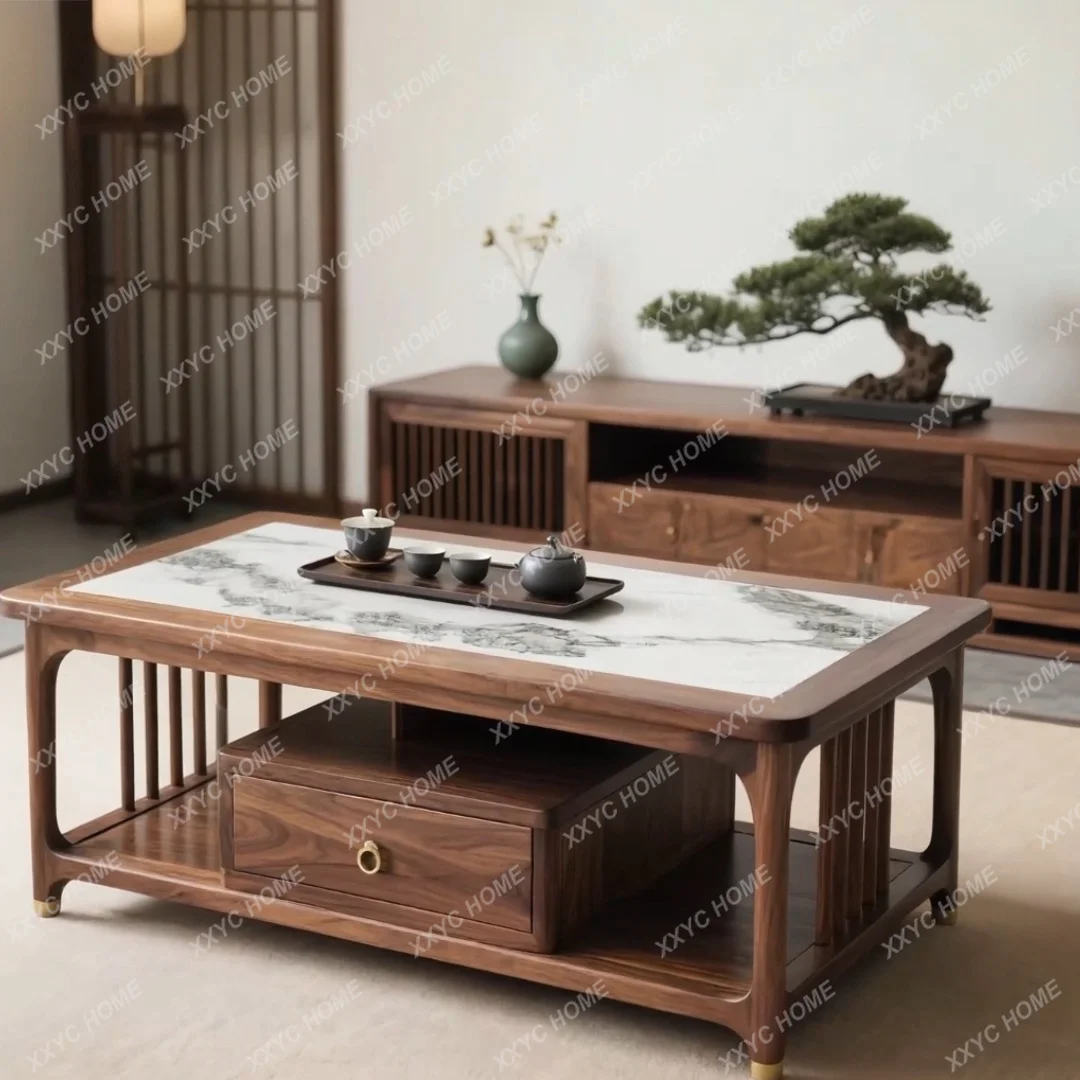 yj21 New Chinese black walnut solid wood coffee table Modern simple living room Home light luxury high-end coffee table
yj21 New Chinese black walnut solid wood coffee table Modern simple living room Home light luxury high-end coffee table