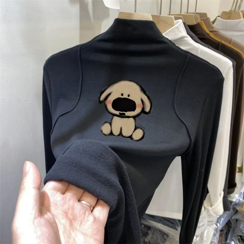 Delong Cartoon Half Turtleneck Bottoming Shirt for Women Autumn Winter Korean Style Long-sleeved T-shirt Top
Delong Cartoon Half Turtleneck Bottoming Shirt for Women Autumn Winter Korean Style Long-sleeved T-shirt Top