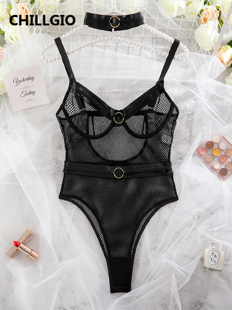 CHILLGIO Mesh Bodysuits Women Sexy Fashion Transparent Combination Catsuits Bodycon Chic Jumpsuits Slim Strappy Rompers Lingerie
CHILLGIO Mesh Bodysuits Women Sexy Fashion Transparent Combination Catsuits Bodycon Chic Jumpsuits Slim Strappy Rompers Lingerie