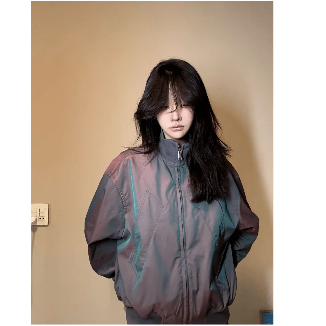 American Sle Bomber Jaet Men's Spring Autumn Satin Pilot Coat High Sensation Cool Couple Baseball orm Loose Fit Water...
American Sle Bomber Jaet Men's Spring Autumn Satin Pilot Coat High Sensation Cool Couple Baseball orm Loose Fit Water...