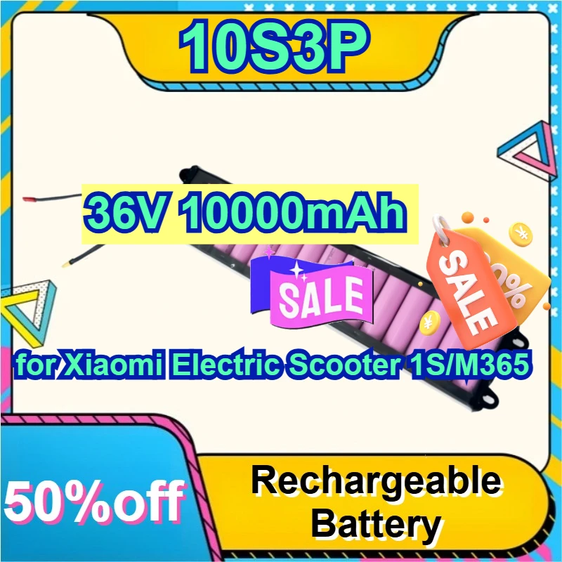10S3P Rechargeable Lithium Battery 36V 10000mAh for Xiaomi Electric Scooter 1S/M365 Pack with Waterproof BMS Protection Board
10S3P Rechargeable Lithium Battery 36V 10000mAh for Xiaomi Electric Scooter 1S/M365 Pack with Waterproof BMS Protection Board