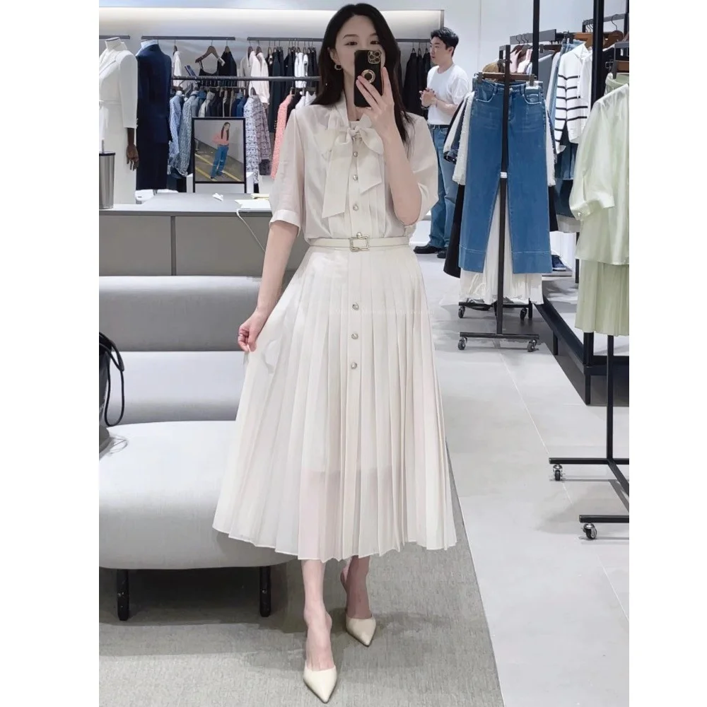 Ele Lady Romantic Mood Spring irt с юбкой Sa + ter Ne Корейская блузка прямого кроя для поездок на работу и ветер 
Ele Lady Romantic Mood Spring irt с юбкой Sa + ter Ne Корейская блузка прямого кроя для поездок на работу и ветер