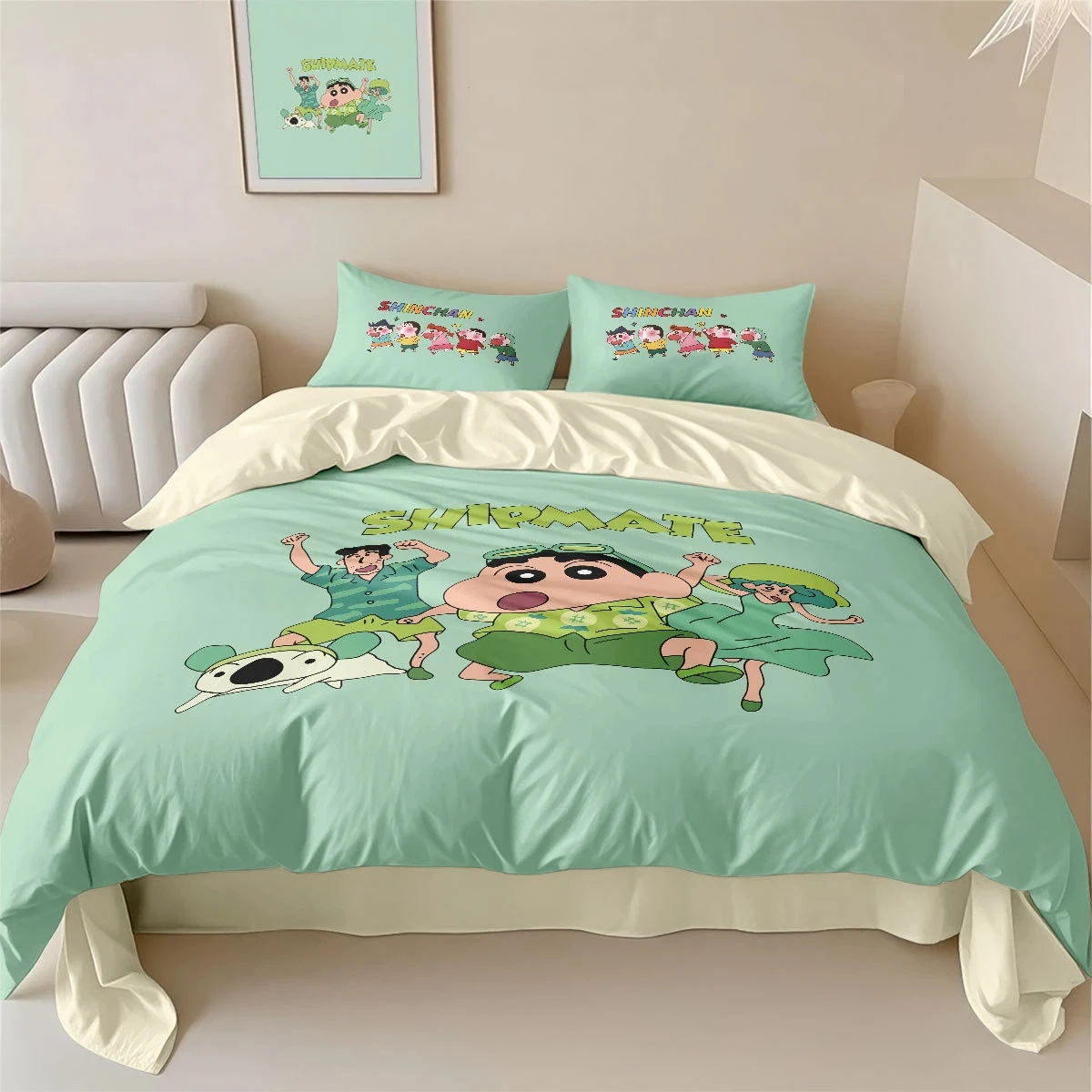 Cartoon C-Crayon Shin Chans Duvet Cover Pillowcase Anime Bedding Set For Kids Adults Single Double Large Sizes Bedroom Decor Gif
Cartoon C-Crayon Shin Chans Duvet Cover Pillowcase Anime Bedding Set For Kids Adults Single Double Large Sizes Bedroom Decor Gif