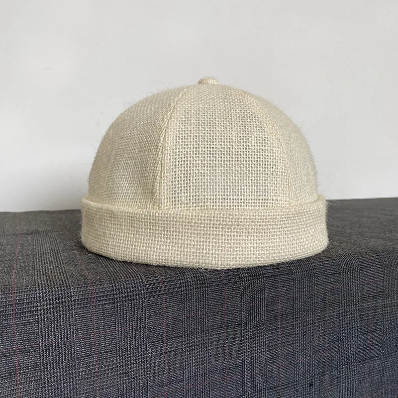 Unisex Street Hip-Hop Breathable Skullcap - Velcro Adjustable Cotton Linen Landlord Hat One-Size-Fits-All Brimless Cap
Unisex Street Hip-Hop Breathable Skullcap - Velcro Adjustable Cotton Linen Landlord Hat One-Size-Fits-All Brimless Cap