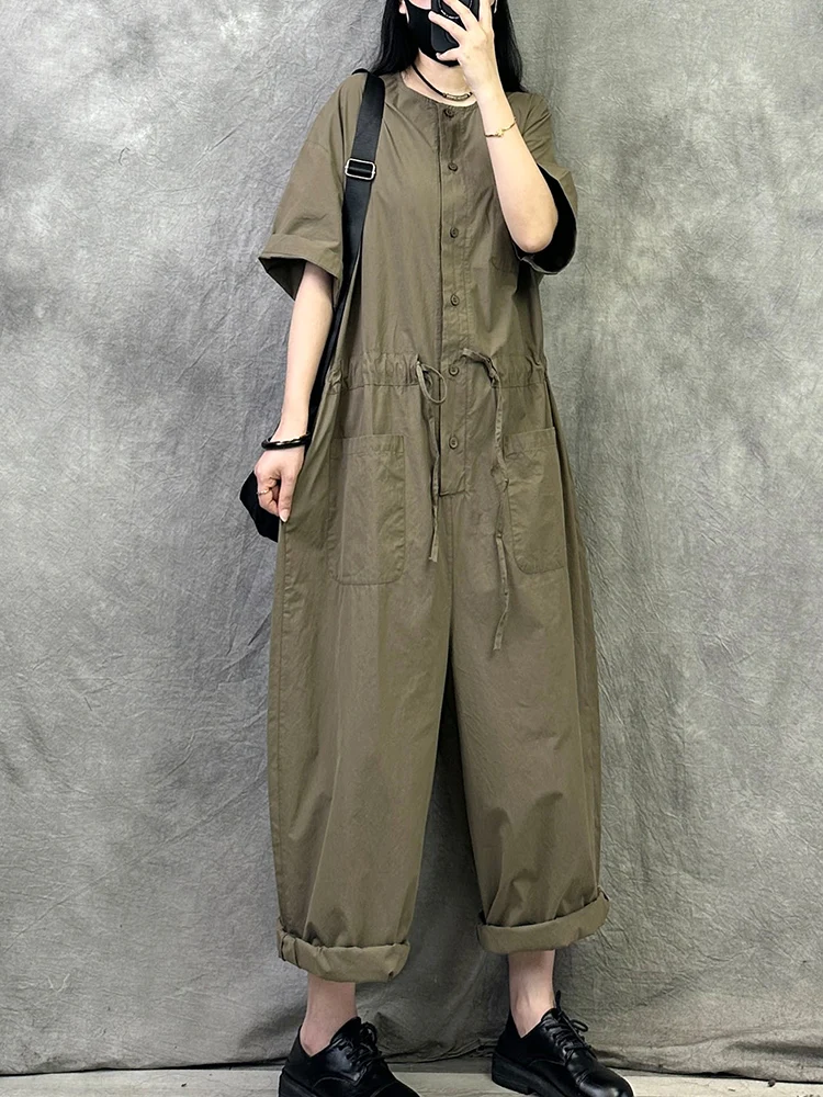 Retro High-End Workwear Jumpsuit Women's Faion Straight Cut Waist-Cinching Long Pants Cotton Blend Original Design
Retro High-End Workwear Jumpsuit Women's Faion Straight Cut Waist-Cinching Long Pants Cotton Blend Original Design
