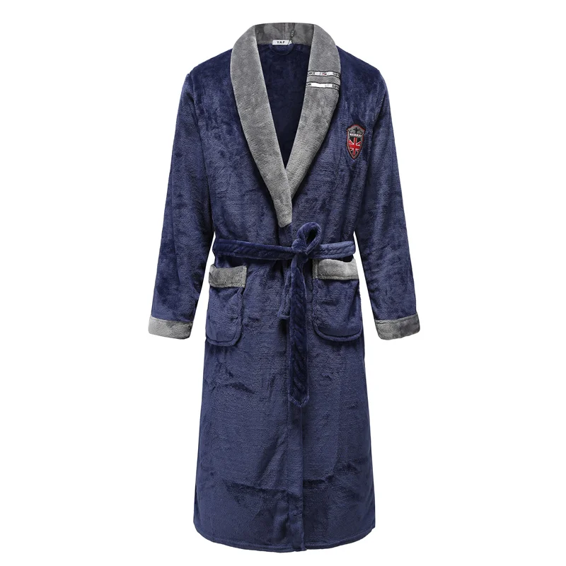 Thickened Flannel Loose Casual Home Wear Men Robe Sleepwear Coral Fleece Bathrobe Gown Nightwear Autumn Winter Warm Loungewear
Thickened Flannel Loose Casual Home Wear Men Robe Sleepwear Coral Fleece Bathrobe Gown Nightwear Autumn Winter Warm Loungewear