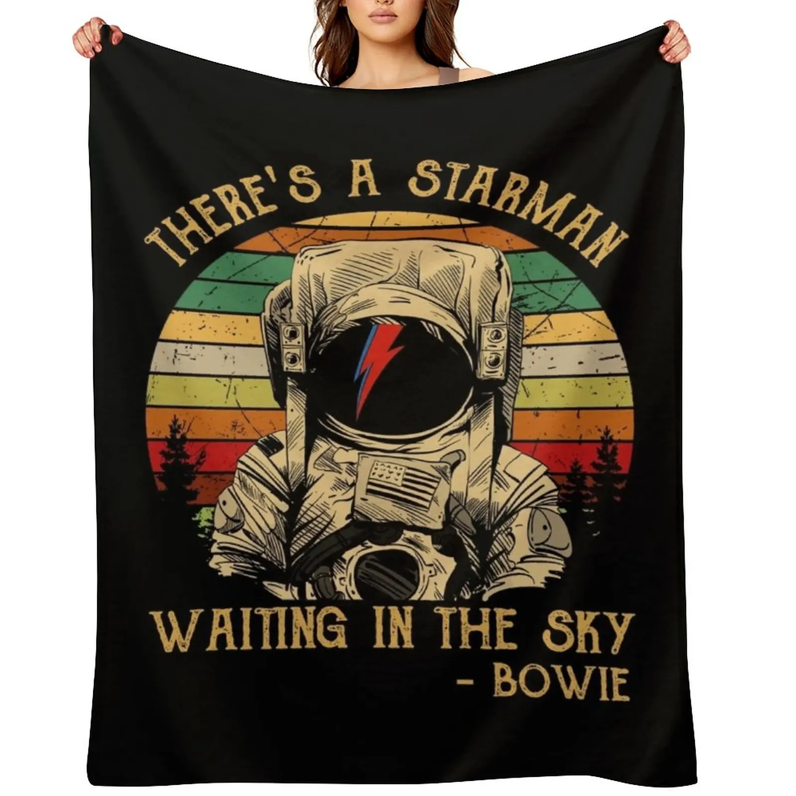 There's a starman waiting in the sky Throw Blanket Sleeping Bag Plaid on the sofa Bed for babies Blankets
There's a starman waiting in the sky Throw Blanket Sleeping Bag Plaid on the sofa Bed for babies Blankets
