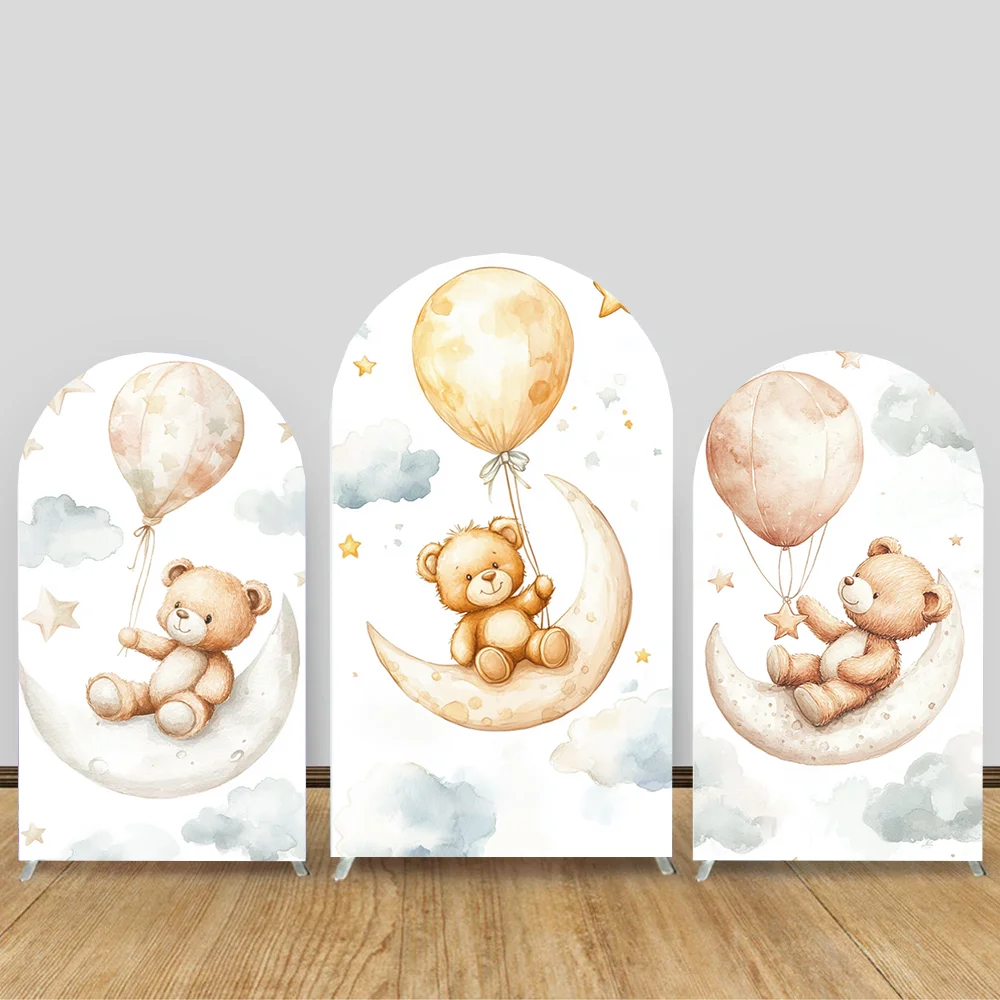 Bear Arch Double-sided Backdrop Cover Clouds Moon Kids Birthday Baby Shower Party Background Arched Decor Props
Bear Arch Double-sided Backdrop Cover Clouds Moon Kids Birthday Baby Shower Party Background Arched Decor Props