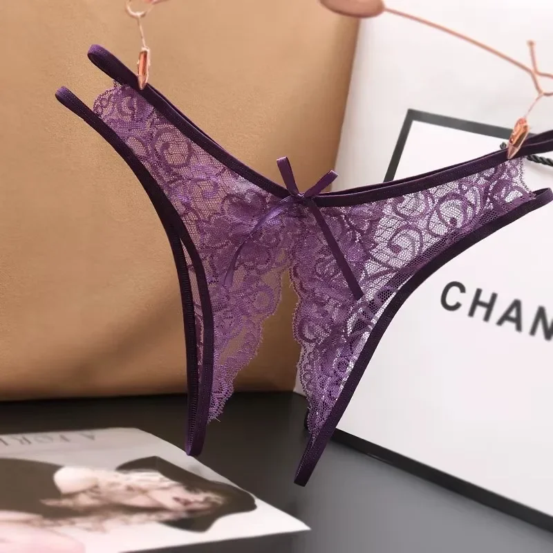 2025 Sexy Lingerie Women's Panties Crotch Opening Transparent G-strings Thongs Solid Bowknot Underwear for Women Lace Pantys
2025 Sexy Lingerie Women's Panties Crotch Opening Transparent G-strings Thongs Solid Bowknot Underwear for Women Lace Pantys