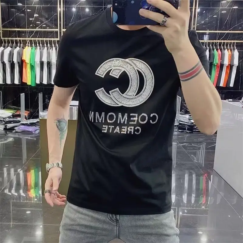 Summer new men's short-sleeved t-shirt men's high-end trend round neck short-sleeved temperament versatile top
Summer new men's short-sleeved t-shirt men's high-end trend round neck short-sleeved temperament versatile top