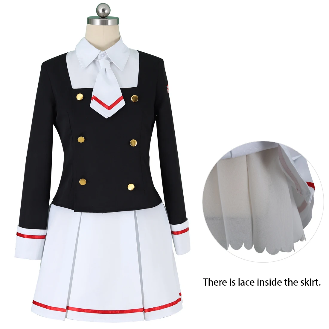 Anime Womens Clearcard Kinomoto Sakura Tomoyo Daidoji Cosplay Costume Sailor Maid dress school uniform coat outfit
Anime Womens Clearcard Kinomoto Sakura Tomoyo Daidoji Cosplay Costume Sailor Maid dress school uniform coat outfit