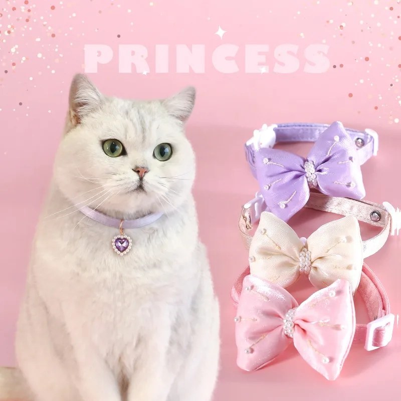 Pet Pearl Bow Collar, Cat Suffocating Double-layer Pearl Heart-shaped Pendant, Princess Puppy Birthday Bow Tie
Pet Pearl Bow Collar, Cat Suffocating Double-layer Pearl Heart-shaped Pendant, Princess Puppy Birthday Bow Tie