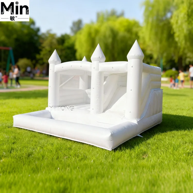 Outdoor White PVC Inflatable Bounce House, Kids Trampoline Castle with Slide for Birthday Party
Outdoor White PVC Inflatable Bounce House, Kids Trampoline Castle with Slide for Birthday Party