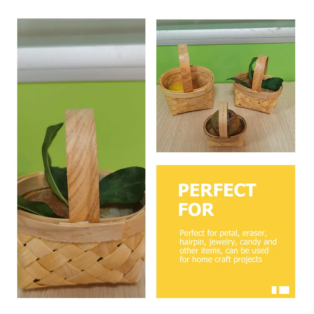 5 Pcs Storage Basket Small Wooden Mini Woven Baskets Party Favor Handheld Miniature Wicker Girl
5 Pcs Storage Basket Small Wooden Mini Woven Baskets Party Favor Handheld Miniature Wicker Girl