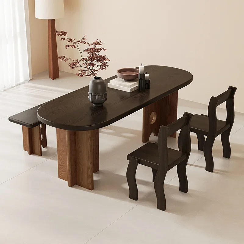 Solid wood dining table, modern, home, small apartment, rectangular, dining table, retro, art, desk
Solid wood dining table, modern, home, small apartment, rectangular, dining table, retro, art, desk
