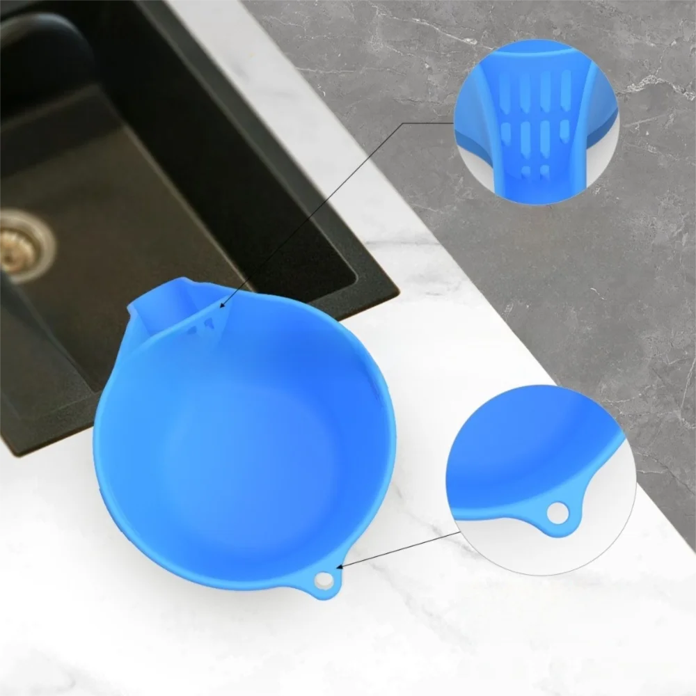 Силиконовая сливная корзина небольшого размера с носиком, контейнер для фруктов, дизайн фильтра, функция слива, чаша для фильтра для воды, подготовка продуктов питания
Силиконовая сливная корзина небольшого размера с носиком, контейнер для фруктов, дизайн фильтра, функция слива, чаша для фильтра для воды, подготовка продуктов питания