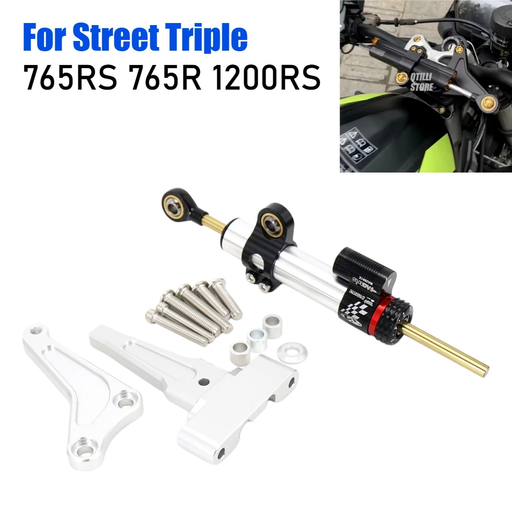 For Street Triple 765R 765RS 1200RS 765 R RS 1200 RS Motorcycle Steering Damper Stabilizer Steering Shock Absorber Bracket
For Street Triple 765R 765RS 1200RS 765 R RS 1200 RS Motorcycle Steering Damper Stabilizer Steering Shock Absorber Bracket