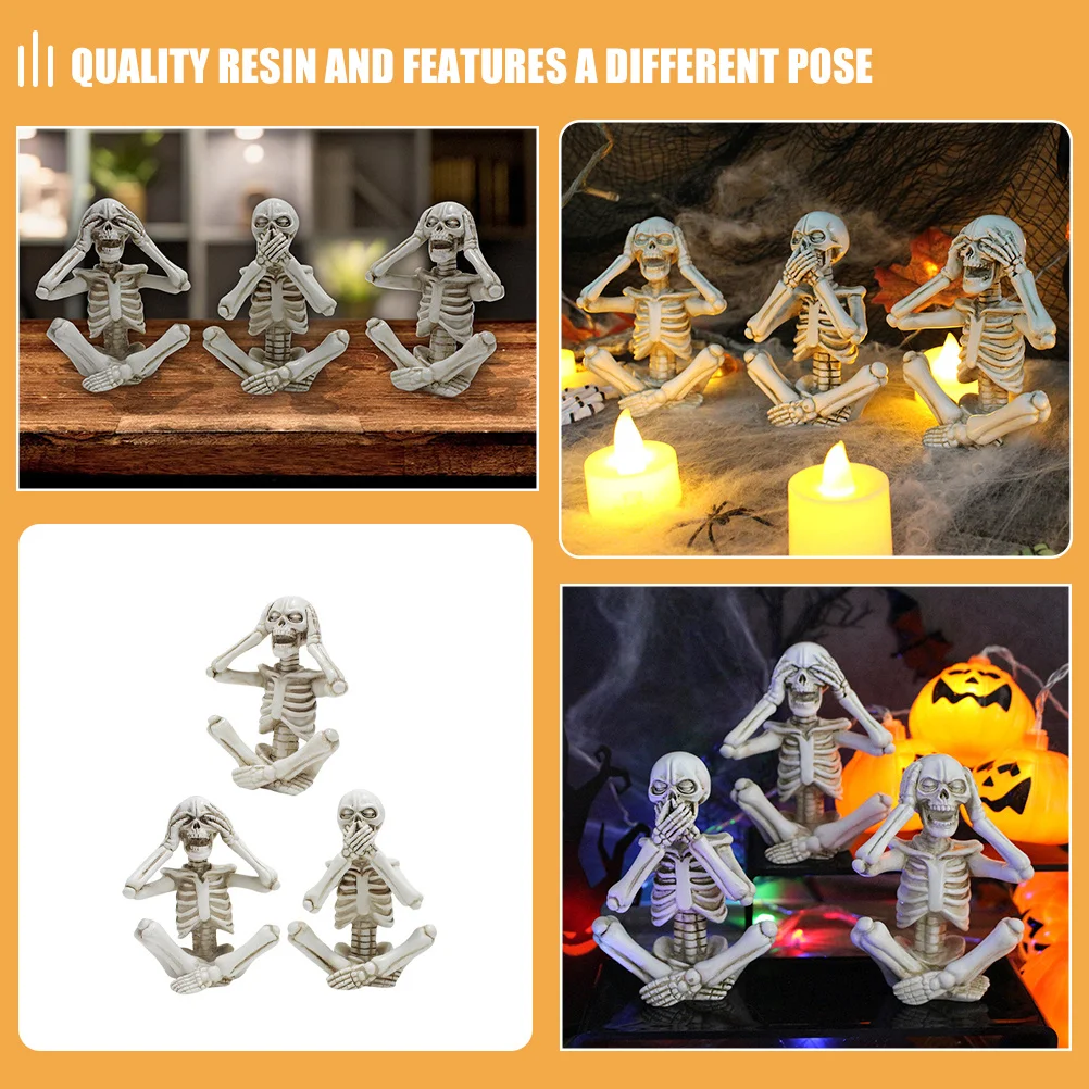 3Pcs Shelf Sitters Resin Sculpture Halloween Decor Living Room Spooky Statues Tabletop Decorations
3Pcs Shelf Sitters Resin Sculpture Halloween Decor Living Room Spooky Statues Tabletop Decorations