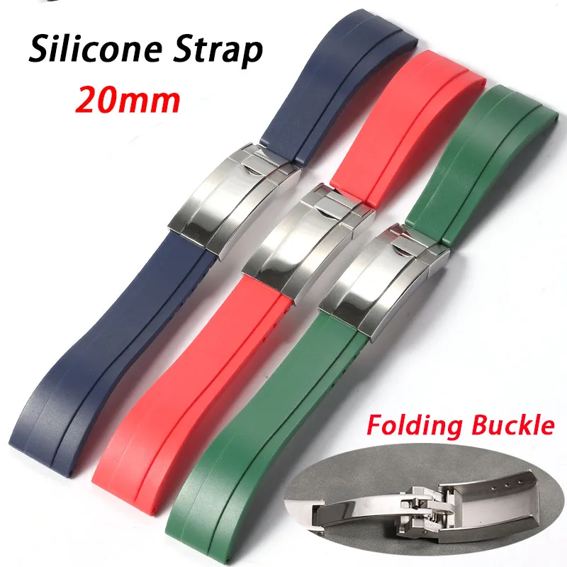 Rubber 20mm Strap Silicone Bracelet Waterproof Band High Quality Soft Comfortable Wristband Sport Watchbands Replacement Belt
Rubber 20mm Strap Silicone Bracelet Waterproof Band High Quality Soft Comfortable Wristband Sport Watchbands Replacement Belt