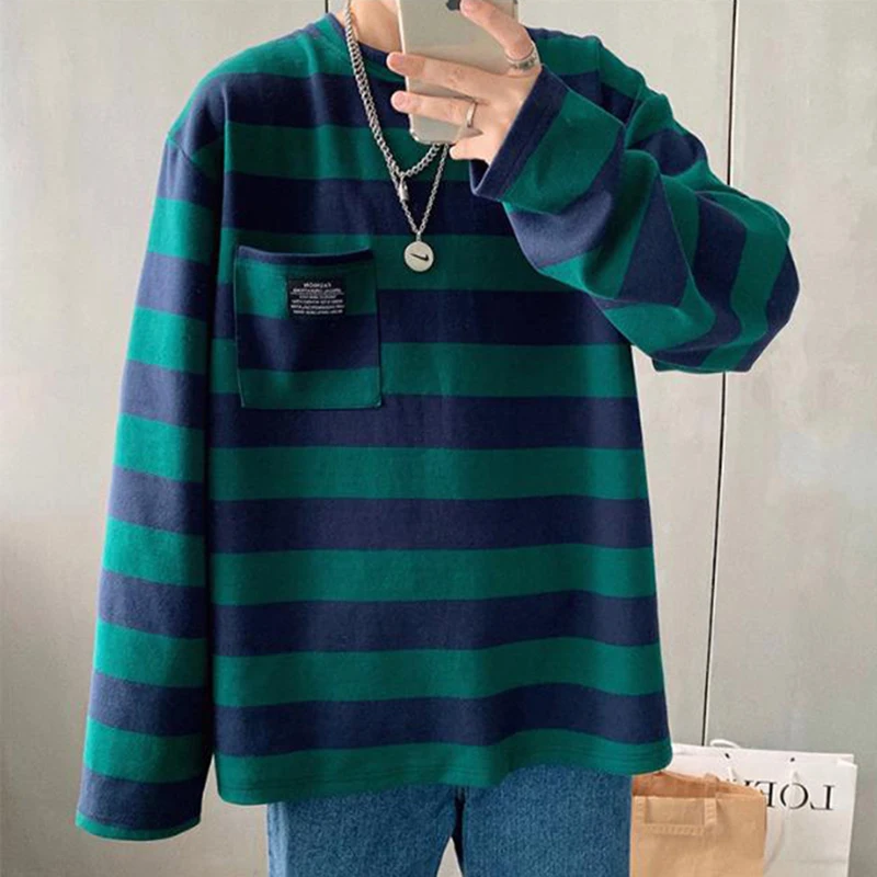 Autumn Striped Sweatshirt Harajuku Long Sleeve Oversized T Shirts Korean Fashion Preppy Pullover Blouse Loose Couple Streetwear
Autumn Striped Sweatshirt Harajuku Long Sleeve Oversized T Shirts Korean Fashion Preppy Pullover Blouse Loose Couple Streetwear