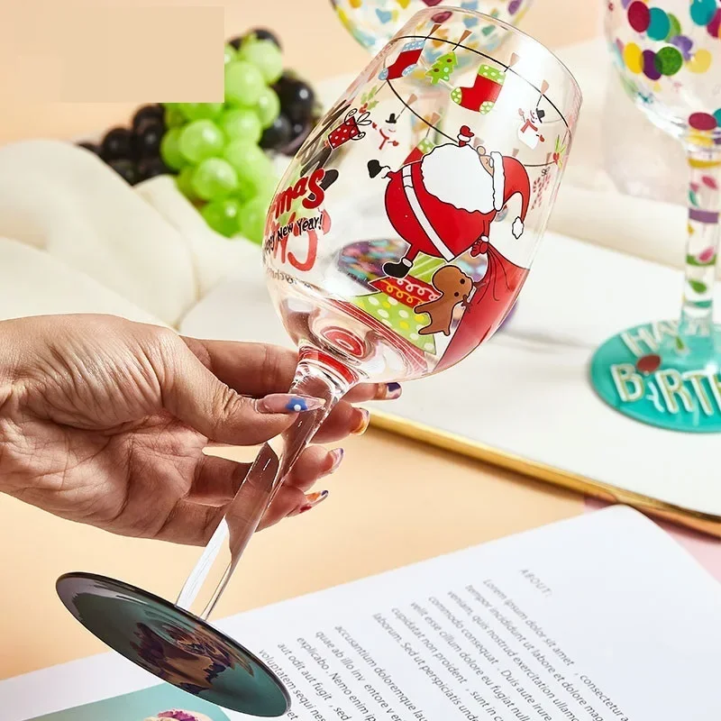 480ml Christmas Gifts Hand-painted Red Wine Glasses Santa Claus Snowman Glass Cup Champagne Goblet Festiva Bar Party Table Decor
480ml Christmas Gifts Hand-painted Red Wine Glasses Santa Claus Snowman Glass Cup Champagne Goblet Festiva Bar Party Table Decor