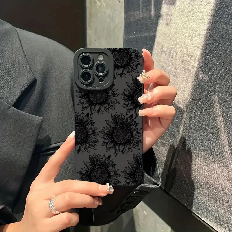 Black Sunflower Pattern Phone Case For iPhone 16 Pro Max 12 11 15 14 13 Pro Max 7 8 Plus 16E X XS Shockproof Soft Silicone Cover
Black Sunflower Pattern Phone Case For iPhone 16 Pro Max 12 11 15 14 13 Pro Max 7 8 Plus 16E X XS Shockproof Soft Silicone Cover