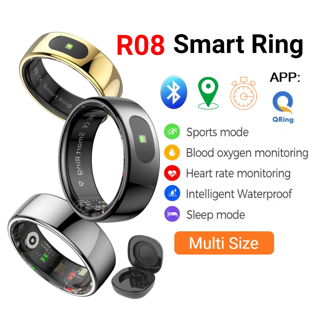 QRing Smart Ring R08 Монитор здоровья и сна 5ATM Водонепроницаемый спортивный фитнес-трекер с зарядным чехлом Трекер сна для телефона
QRing Smart Ring R08 Монитор здоровья и сна 5ATM Водонепроницаемый спортивный фитнес-трекер с зарядным чехлом Трекер сна для телефона