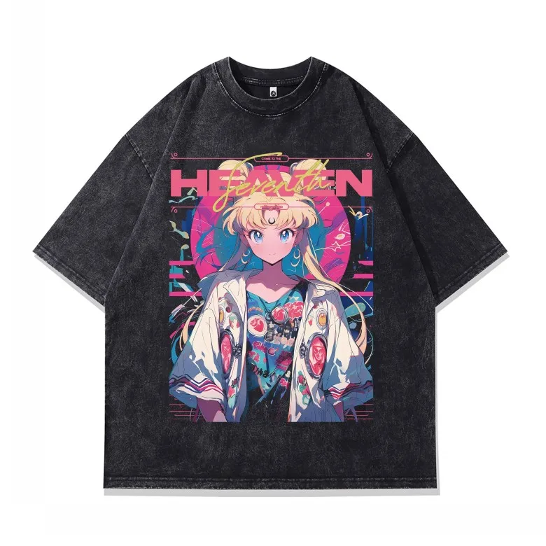 Sailor Moon Printed Men's T Shirts Summer Anime Harajuku Women's Washed Vintage Oversized Casual Cute Short Sleeve Tees Tops Y2k
Sailor Moon Printed Men's T Shirts Summer Anime Harajuku Women's Washed Vintage Oversized Casual Cute Short Sleeve Tees Tops Y2k