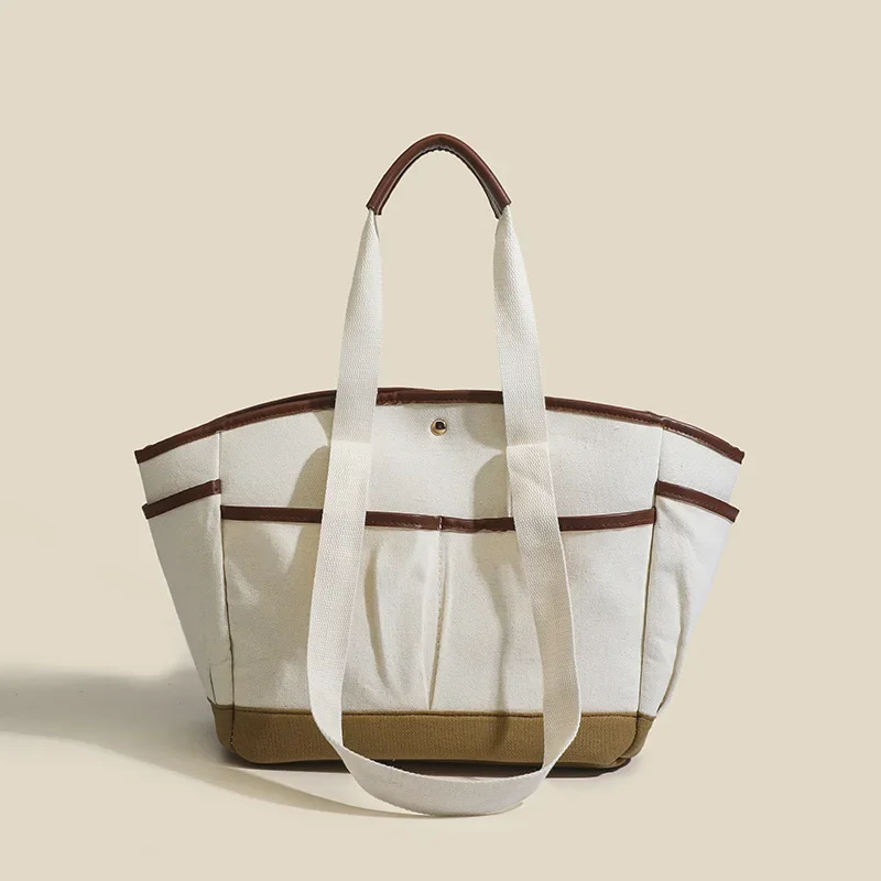 Casual Canvas Large Capacity Tote Bag Designer Women Handbags Multiple Pockets Shoulder Bags Big Shopper Purses Simple Mummy Bag
Casual Canvas Large Capacity Tote Bag Designer Women Handbags Multiple Pockets Shoulder Bags Big Shopper Purses Simple Mummy Bag