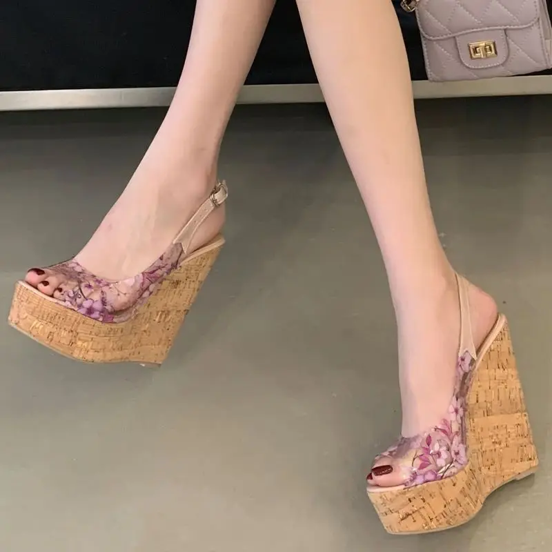 Bohemian PVC Transparent Platform Wedges Sandals Woman Fashion Casual Buckle Strap Pumps Party Wedding Slingback Banquet Shoes
Bohemian PVC Transparent Platform Wedges Sandals Woman Fashion Casual Buckle Strap Pumps Party Wedding Slingback Banquet Shoes