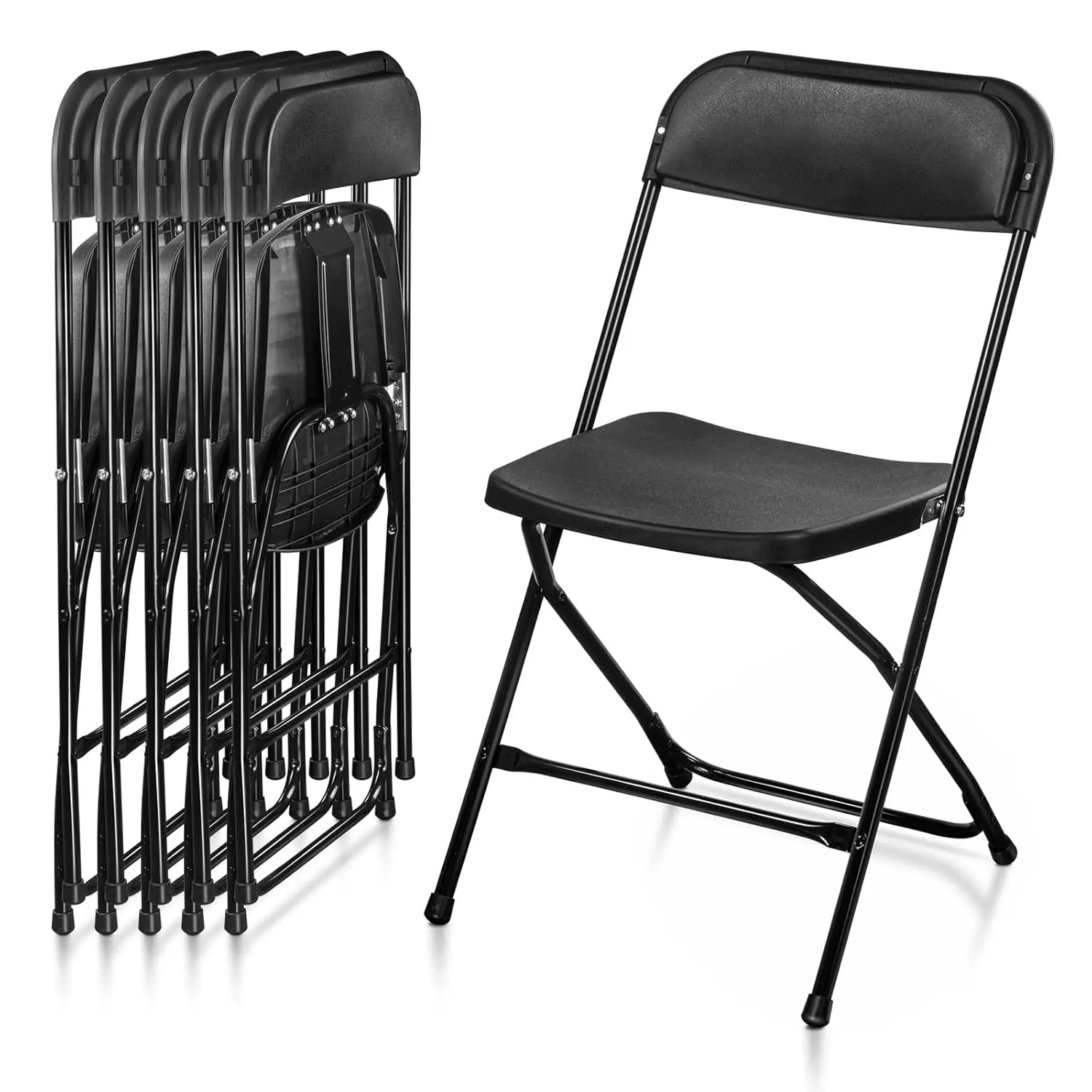 6 Pack Black Folding Chairs, Indoor Outdoor Portable Stackable Commercial Seat with Steel Frame 350lb Capacity for, Custom
6 Pack Black Folding Chairs, Indoor Outdoor Portable Stackable Commercial Seat with Steel Frame 350lb Capacity for, Custom