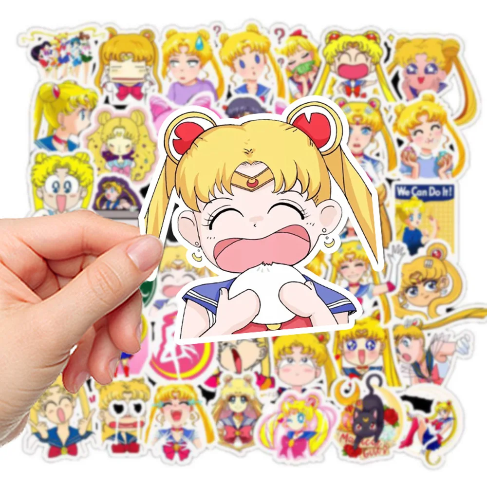 10/30/50pcs Cute Sailor Moon Anime Stickers Cartoon Decals Notebook Laptop Phone Kawaii Decoration Sticker for Girl Kids Toys
10/30/50pcs Cute Sailor Moon Anime Stickers Cartoon Decals Notebook Laptop Phone Kawaii Decoration Sticker for Girl Kids Toys